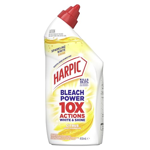 Harpic White & Shine Bleach Toilet Cleaning Gel Citrus 450mL