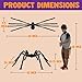 JOYIN Halloween Outdoor Decorations Giant Spider, 5 Ft Large Spider for Yard Lawn Garden Patio Scary Halloween Outside Decor, Indoor Haunted House Prop and Home Party Decor, Black