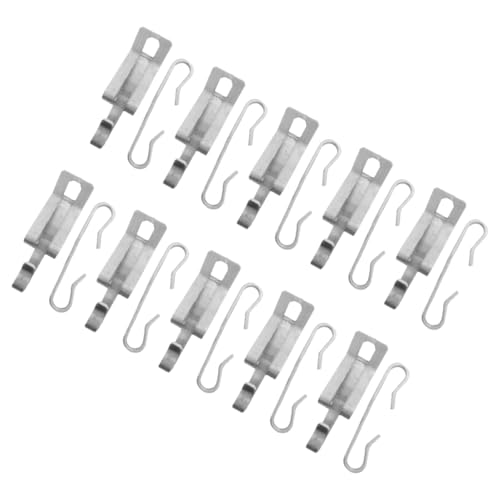 HOMSFOU Clips Pour Câbles Chauffants De Toit Et Crochets à Neige En Aluminium Léger, Kit 20 Pièces Pour Fixation Sans Perçage, Utilisation Extérieure Toiture Inclinée