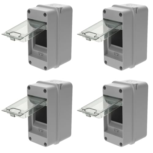 DOITOOL 3-Way Electrical Distribution Box Junction Box with Din Rail Enclosure Plastic Case 6.3X3.7X11.5 Inch for Home Industrial Wiring Protection