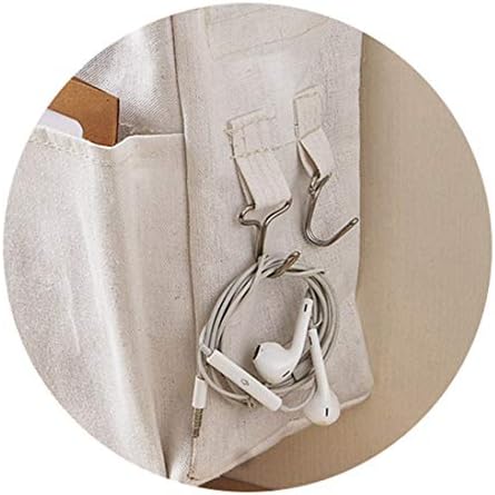 Bedside Pocket Hanging Storage Organizer Sofa Storage Pocket for Organizing Tablet Pad Magazine Books Phone Chargers and More Gadget (grey)