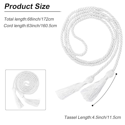 Image of GraduationMall Graduation Honor Cord 68 inch White