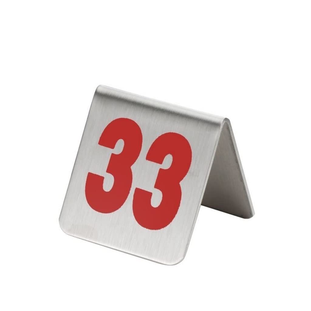 Numéros De Table En Acier Inoxydable Double Face - Chiffres 1-40, Forme En V Stable, 6x7,5 Cm, Pour Restaurant, Fête
