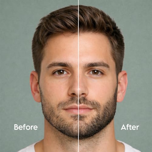 Image of Beard Fill & Grow | Beard Filler for Men with Growth Extract | Waterproof, Smudge-Proof, Long-Lasting Beard Pencil | Natural Look | Patchy Beard Solution | Made in India | Black