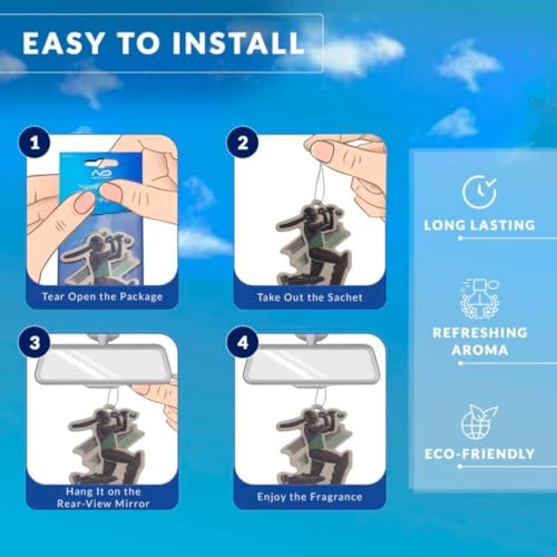 Image of NEODRIFT 'NeoBreeze' Car Perfume Air Freshener Cards & Kids Pack, Set of 4 (Panda, Smiley Bear, Puppy, No Smoking) & Long-Lasting Fragrance