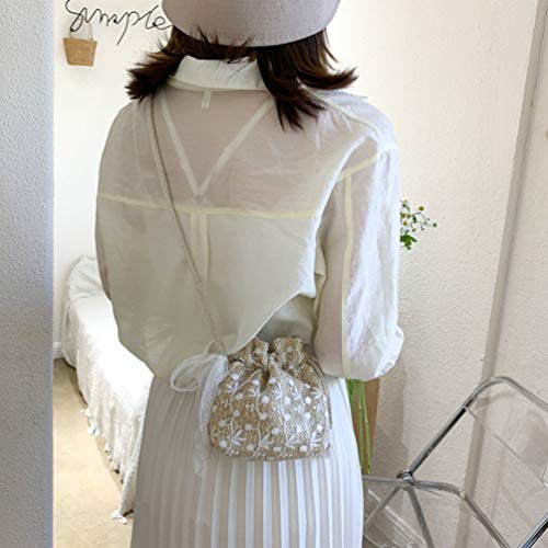 TENDYCOCO Borsa a Secchiello in Paglia con