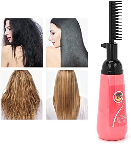 Hair Straight Cream with Comb Clip-Free Pull-Free No Styling Required Professional Smoothing Softening Hair Straightening Cream 150ml
