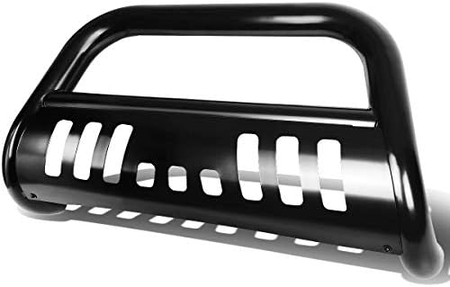 Compatible with Pathfinder Frontier Xterra 3 inches Bumper Push Bull Bar+Removable Skid Plate (Black)