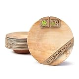 RESPETUOSOS CON EL MEDIO AMBIENTE: Nuestra vajilla desechable está hecha de renovable materias primas, sin plásticos, sin aditivos químicos y gemas 100% biodegradables. DIN13432