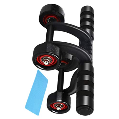 BESPORTBLE Rolo Ab ergonômico para abdômen com joelheira e almofada de freio, equipamento de treino