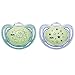 NUK Airflow Glow-in-The-Dark Pacifiers, 0-6 Months, 2 Pack