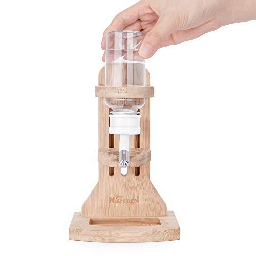 Image of Niteangel Water Bottle with Stand for Syrian Dwarf Hamsters Gerbils Mice Rats Degus Small pet Rodents (White)