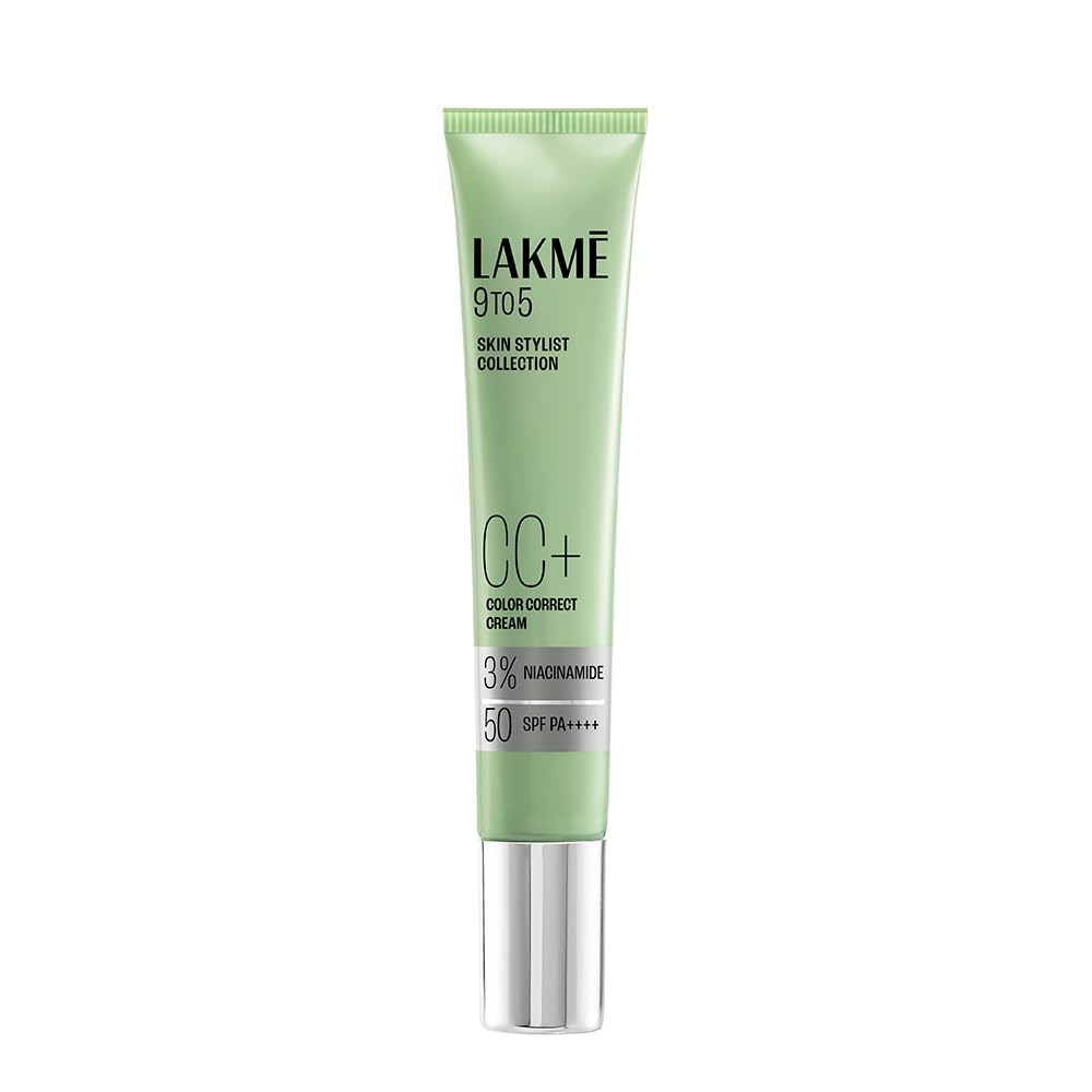 LAKME 9to5 CC+ Matcha Green Cream, 18 g, for Naturally Radiant Skin, with 3% Niacinamide & Antioxidants, SPF 50 PA+++, Smooth Breathable Finish, for Women-picture-10