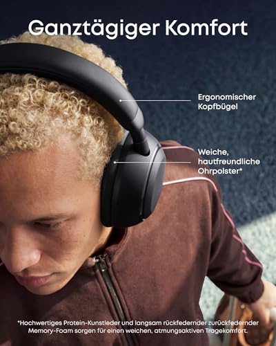 Image of Soundcore Space 2 by Anker, Active Noise Cancelling Headphones with Protective Case, Comfortable Fit, 50H Playtime, LDAC Hi-Res Wireless Audio, Dual Connection, Clear Calls, Bluetooth 6.1, Nap Mode