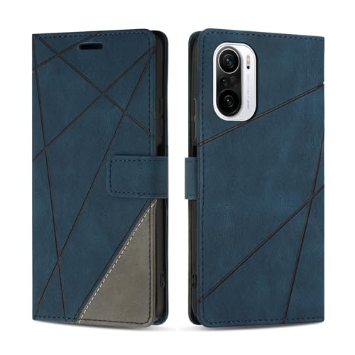 SONWO Cover per Xiaomi Mi 11i / Xiaomi Poco F3 5G, Flip Caso in PU Pelle Case Cover Custodia con Slot per Schede e Supporto Stand per Xiaomi Mi 11i / Xiaomi Poco F3 5G, Blu