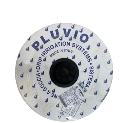 MANICHETTA GOCCIOLANTE PLUVIO 500 MT D. 17-8 MIL 2LTH PASSO 40 CM PIATTINA PER IRRIGAZIONE ORTO 2 BOBINE 250 METRI