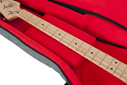 Gator Cases Transit Series Bass Guitar Gig Bag; Light Grey Exterior (Gt-Bass-Gry) #TOP7