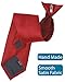 boxed-gifts Clip on Ties for Men - Premium Red Solid Color Clip on Tie