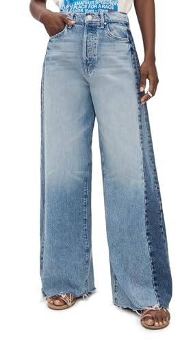 MOTHER Women's Pipe-Dream Button Sneak Fray Jeans
