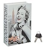 Jssmst Book Safe with Key Lock, Diversion Book Safe Secret Hidden Book with Safe Inside, Fake Book...