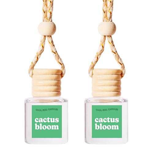 Image of COOLGIRLCANDLES Cactus Bloom Car Air Hanging Fragrance Oil Diffuser - Essential Oils Air Freshener for Automobiles, Long Lasting Scents Aromatherapy
