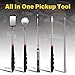 Telescoping Magnetic Pick Up Tool Kit with 1 lb and 15 lb Pickup Rod, Round and Square 360 Swivel Adjustable Inspection Mirror and Flexible Flashlight, Birthday Gifts for Men, Husband, Boyfriend