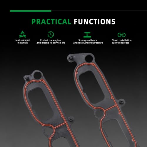Image of Intake Manifold Gasket Set, for Ford Expedition /F-150 /F-250 Super Duty /F-350 Super Duty, for Lincoln Mark LT /Navigator, 2004-2014, 5.4L, OE MS96696, IMSGM21202, MS19263, 111061801, MS18182