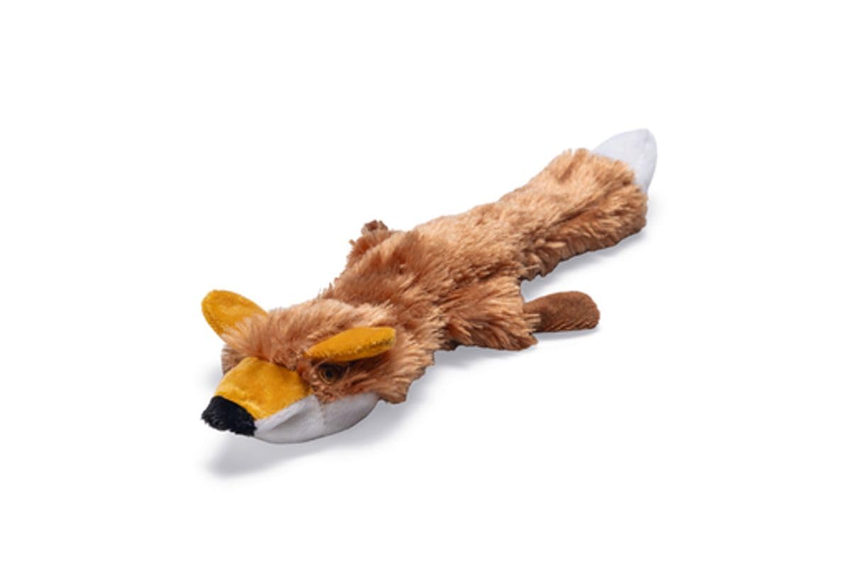 Beeztees Flatino Plush Fox, Brown, 30 cm
