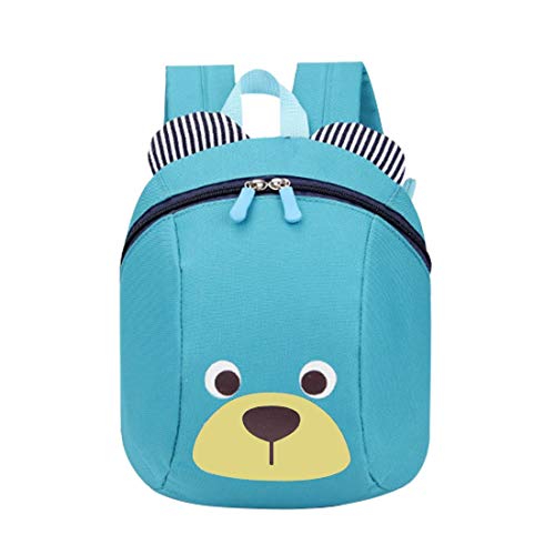 Voarge Zaino per bambini, anti-smarrimento, simpatico orso, animale, zaino per bambini, pettorina per bambini, guinzaglio di sicurezza, anti-smarrimento, per bambini e bambine da 1 a 3 anni, Blu,