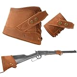 WAYNE'S DOG Slip-On Recoil Pad for Shotgun, No Drill Leather Barrel Mount Gun Stock Buttstock Extension Pads (with Barrel Mount, Brown)