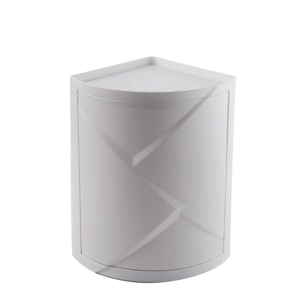 Estante de baño esquinero impermeable que ahorra espacio, fácil de instalar, estante de almacenamiento de plástico gris multifuncional para el hogar nizado, perfecto para espacios pequeños
