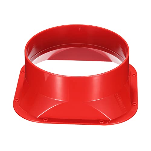 PATIKIL 8" Duct Connector Flange, Exhaust Hose Flange ABS Square Ventilation Duct for Heating Cooling Ventilation System Red - Image 3