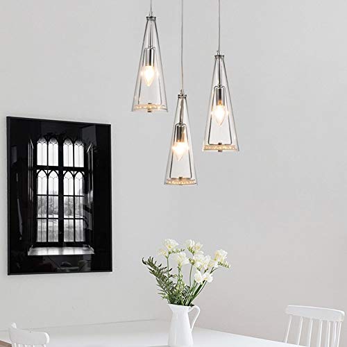 Lampe de plafond à LED en cristal postmoderne avec 3 lumières décoratives