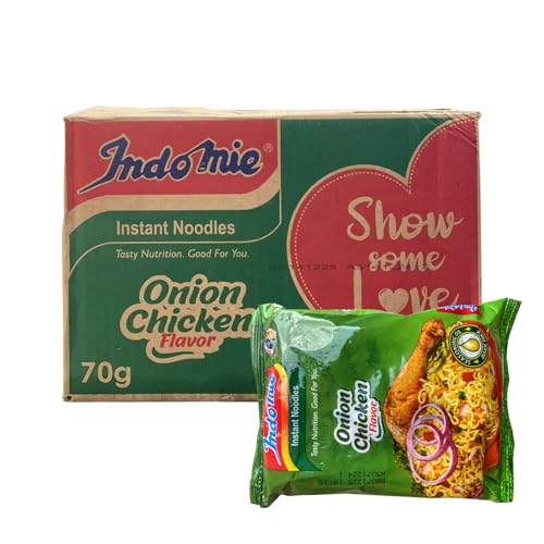 VABE UK Instant Indomie Onion Chicken Flavour 70g X 40 Packs Original Imported Nigerian Indomie Onion Chicken Noodles - Imported By
