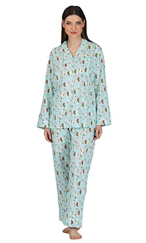 Image of Safeera Cotton Floral Printed 2 Piece Night Suit Top & Pajama Set for Women & Girls