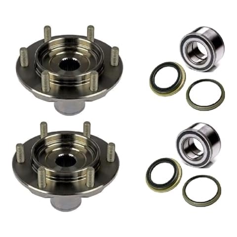 CXPIJTO Front Wheel Hub & Bearing & Seal Kit for Toyota for 4Runner 2.7L 1996-2000 & 3.4L 1996-2002 4WD 4X4 Pair Cover