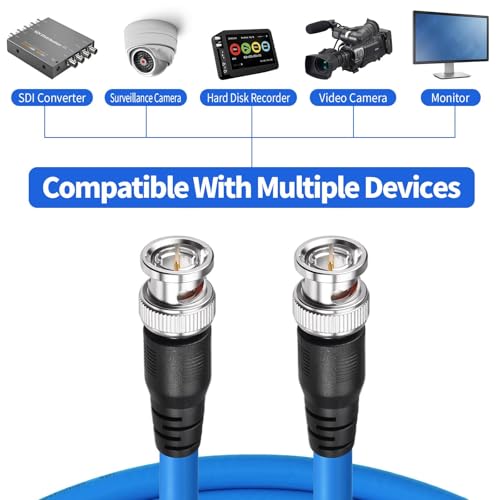 Image of Superbat SDI Cable BNC Cable 3G /6G /12G HD-SDI Cable (Belden 1694A,2ft Supports HD-SDI /3G-SDI /4K /8K Camera SDI Video Cable Precision Video Cable (2Pcs)