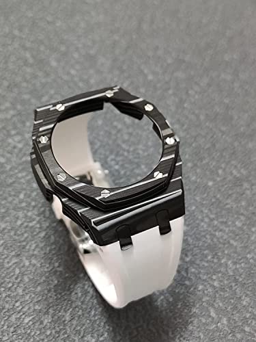 Boîtier carbone GA2100 luxe homme et bracelet caoutchouc fluor - 6