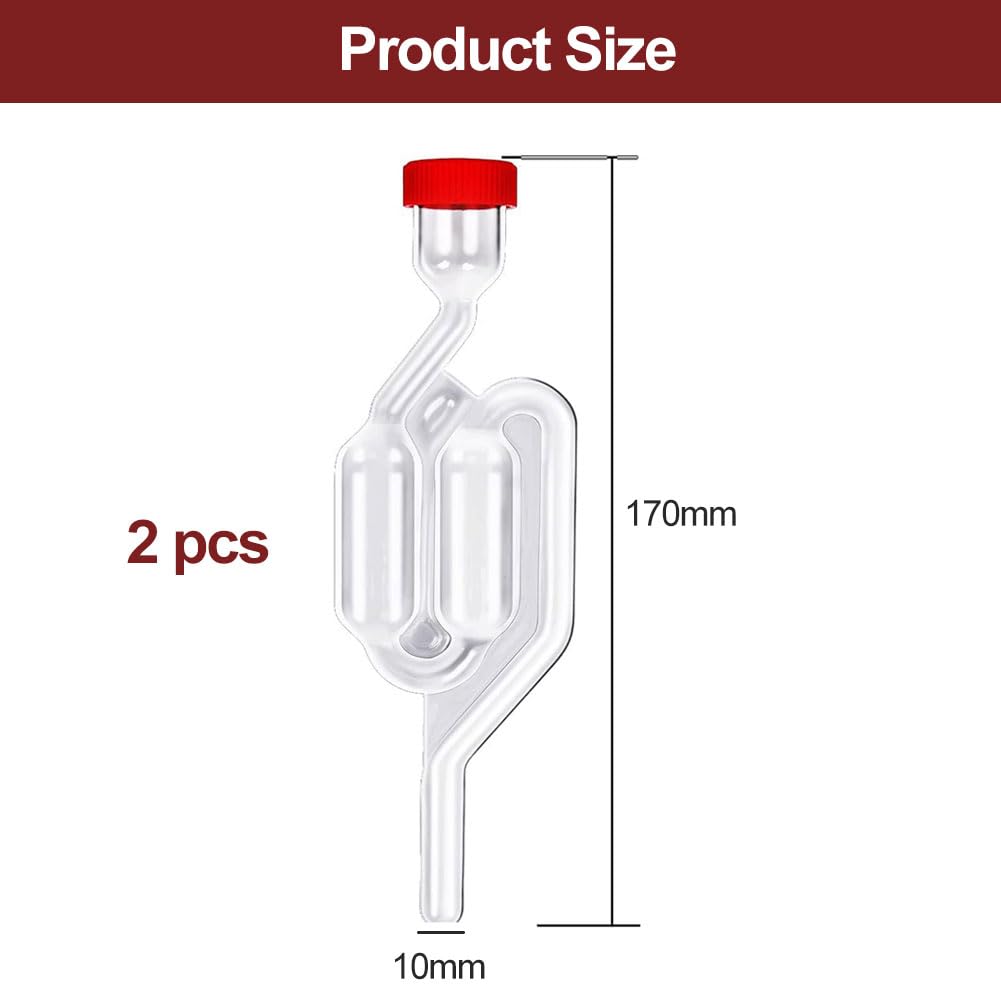 Kit Fermentazione Airlock Amindz - 3 Pezzi Con Gommini Silicone Per Birra, Vino, Sottaceti - Foto 11