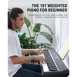 Donner Domicile Piano Numérique 88 Touches Pondérées, Action du Marteau, Clavier électrique Fullsize pour Débutant avec… - Les Beatles, Paul McCartney, John Lennon, RIngo Starr, George Harrison Donner Domicile Piano Numérique 88 Touches Pondérées, Action du Marteau, Clavier électrique Fullsize pour Débutant avec… – Image 2