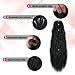 rosmile Corn Wave Drawstring Ponytail 140 Grams Natural Black Wave Ponytail Clip in Extension 22 Inches Synthetic Corn Curly Wave Ponytail for Black Women(1B,Natural Black)