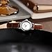 Gosasa Elegant Retro Women's Watch with Leather Strap Fashion Dress Diamond Small Oval Face Ladies Watch Casual Waterproof Quartz Wristwatch (Brown White)