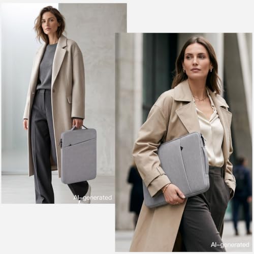 Image of 18.5 inch Portable Monitor Case Compatible with 18.5 Inch Most Large Portable Monitor Protective Sleeve Storage Bag, Light Grey(NOT FIT 18 INCH Laptop)