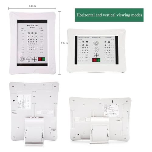 Tabla de agudeza visual con modos horizontal y vertical de luz suave LED 7