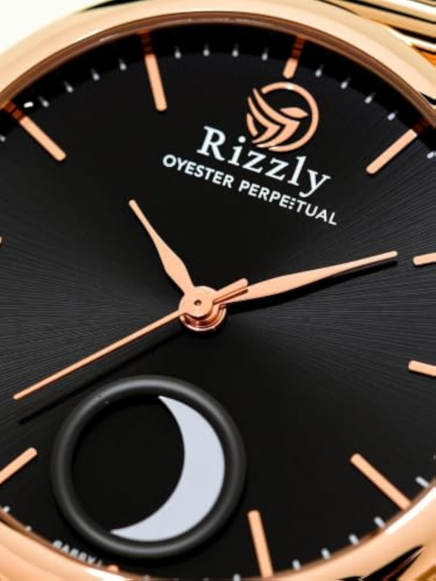 Girls' Stylish Black Moon Analog Watch