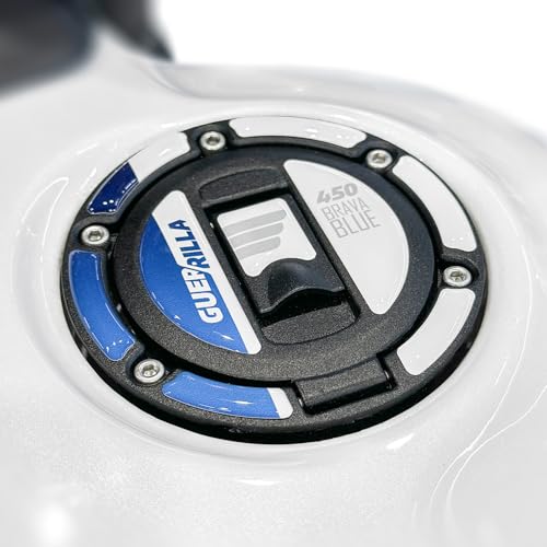 Az Graphishop Protector tapón de gasolina resina 3D compatible con Royal Enfield Guerrilla 450 Brava Blue FMLDM-002