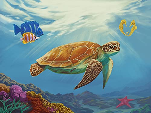 GoodDay Puzzles Large Piece Jigsaw Puzzle – Easy & Colorful, Dementia & Memory Activities for Seniors, Elderly Gifts, 16 Pieces, Aquamarine