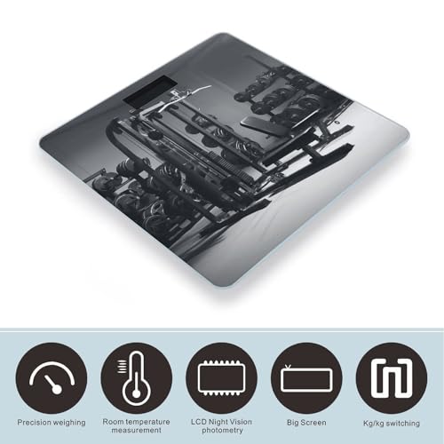 Báscula digital para baño con plataforma de vidrio templado miniatura 3
