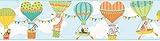 York Wallcoverings Growing Up Kids Lighter Than Air Removable Wallpaper Border Light Blue, Orange,...