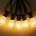 Brightown 25 Pack C7 Led Replacement Christmas Light Bulb, C7 Shatterproof Led Bulbs for Christmas String Lights, E12 Candelabra Base, Commercial Grade Dimmable Holiday Bulbs, Warm White